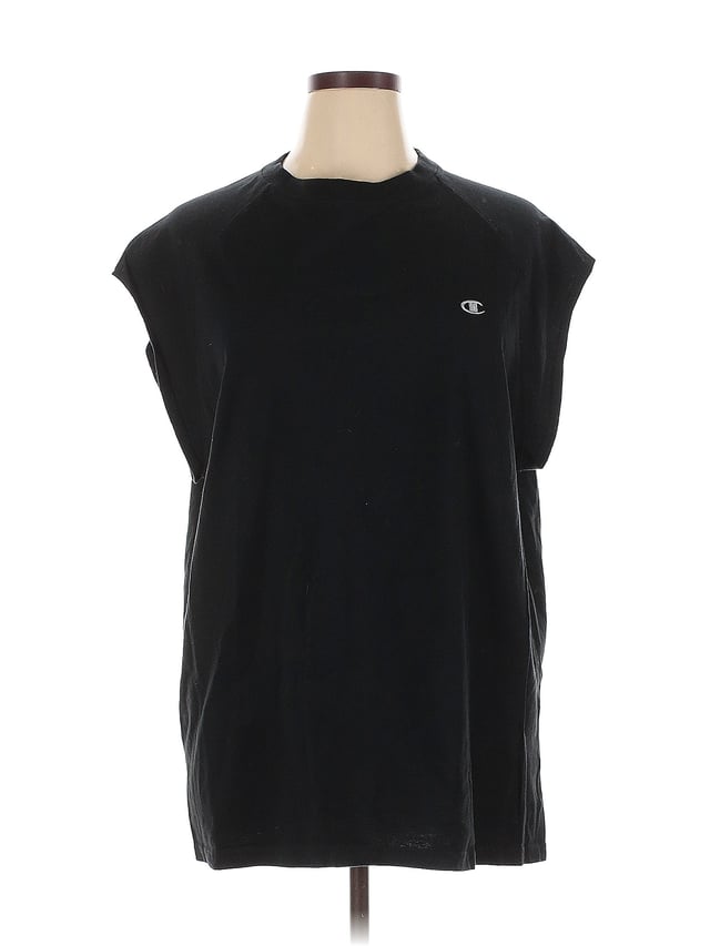 Champion Black Sleeveless T-Shirt Size XL