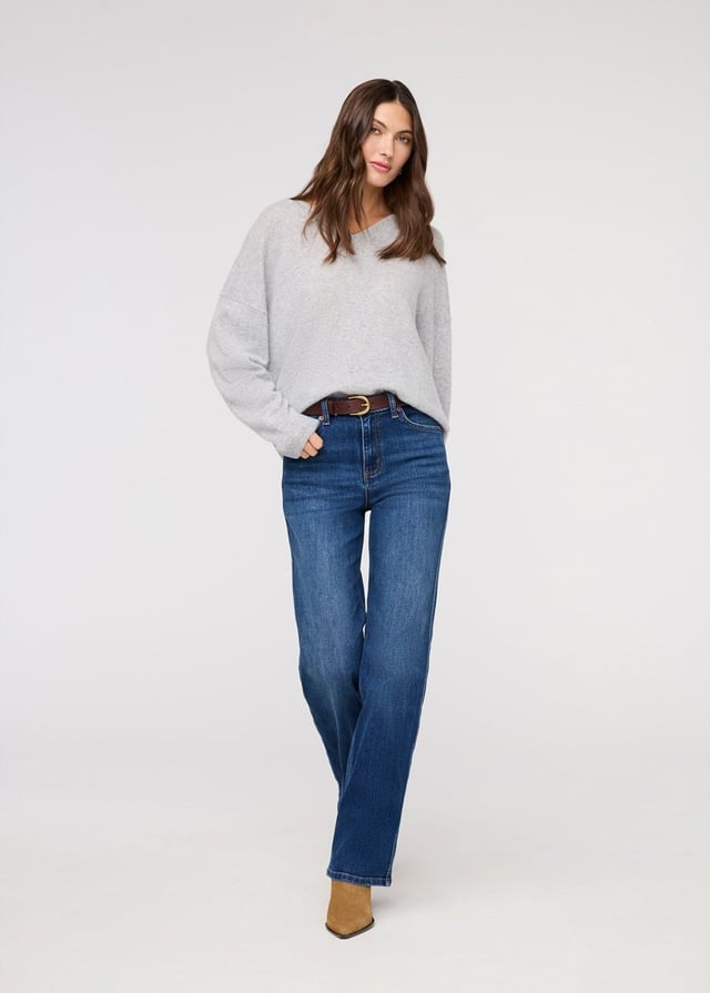 Performance Denim+ High Rise Straight - Blue Maize