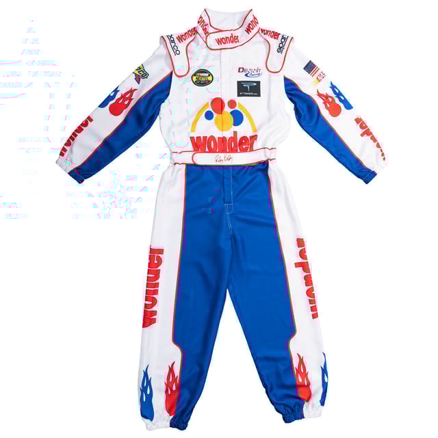 WonderBread Jumpsuit: Ricky Bobby Race Driver Costume Mashup (No Embroidery) for Halloween Cosplay