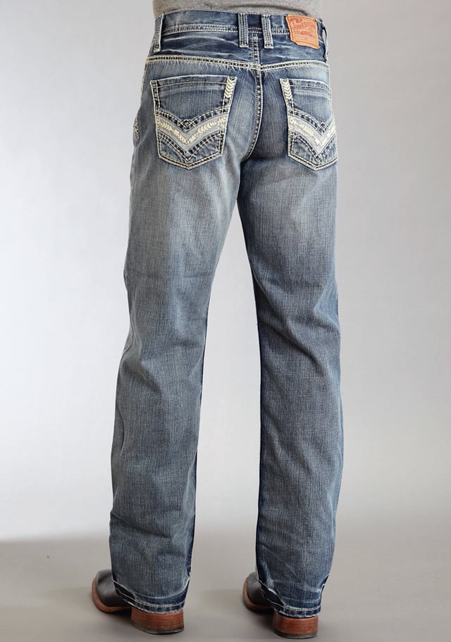 Stetson Mens 1312 Fit Wrong Side Blue 100% Cotton Jeans
