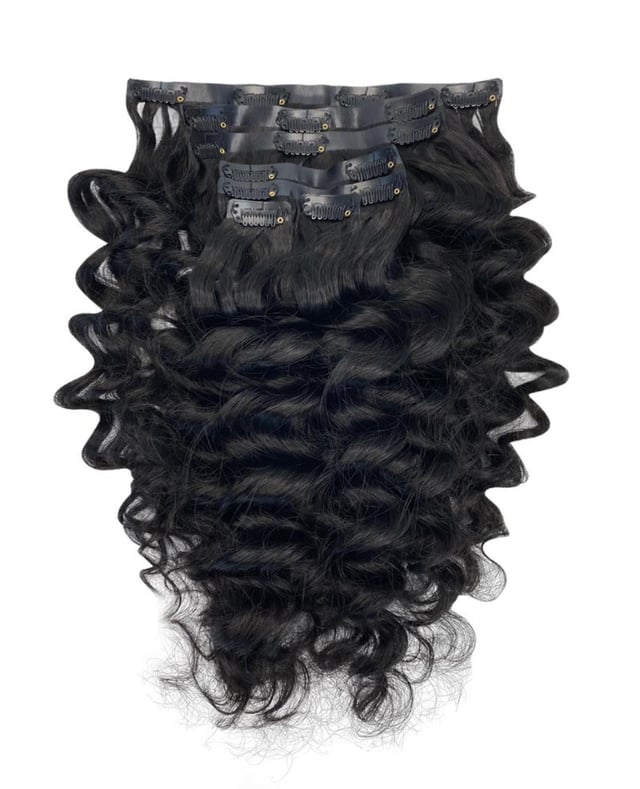 Indian Curly Seamless Clip In Hair Extensions