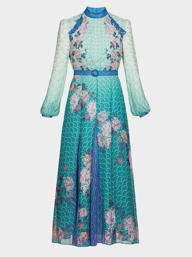 Jacqui B Dress in Gradient Cloud