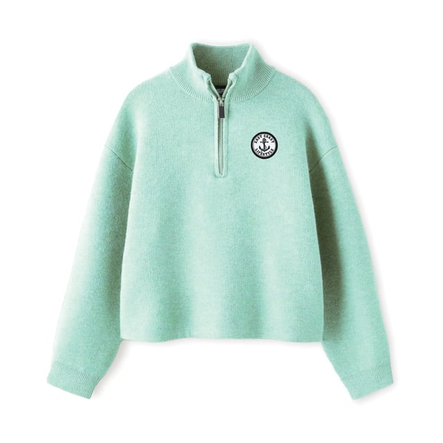 Ladies Cropped Knit Sweater