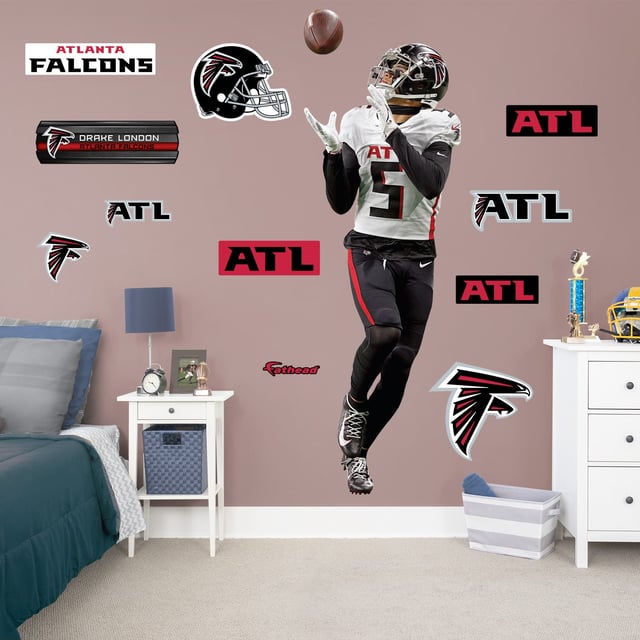 Drake London - RealBig Collection - Official NFL - Atlanta Falcons - Reusable Vinyl Wall Decals