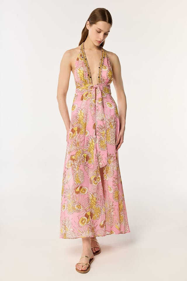 Long Dress Caliz - Pink Karibia