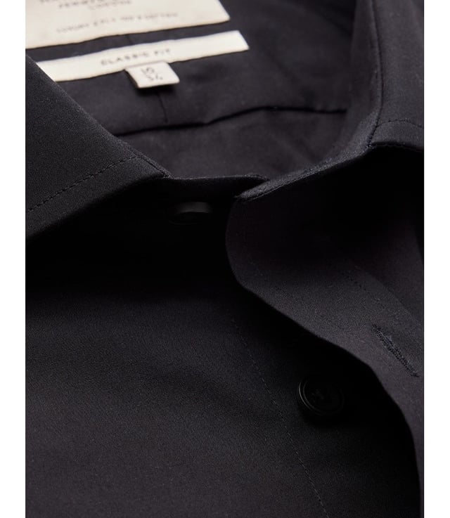 Classic Fit Black Poplin Shirt