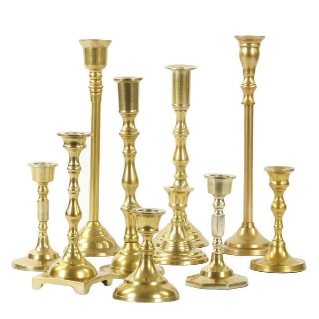 Mixed Taper Candle Holder Set, Set of 10