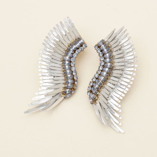Gem Midi Madeline Earrings Grey/Silver