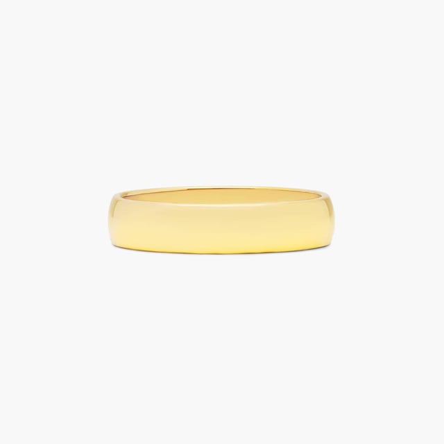 14K Yellow Gold 4mm Low Dome Wedding Ring