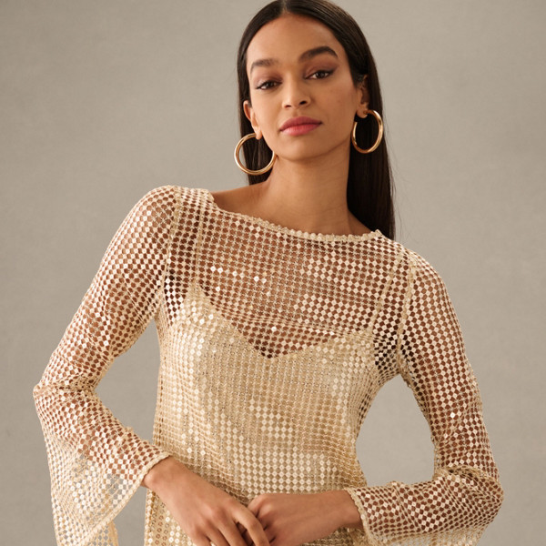Sheer Slim Mini Dress