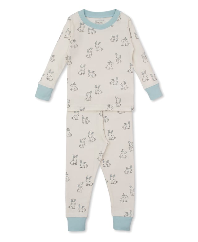 Kissy Love Bunny Buddies Blue Toddler Pajama Set