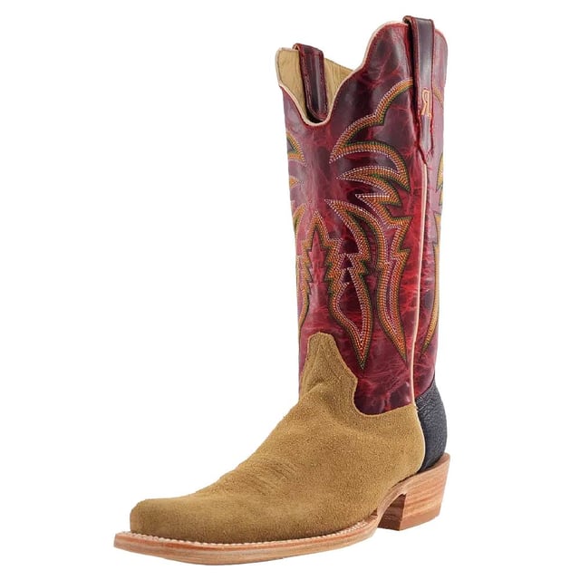 R. Watson Natural Roughout Cowhide Cutter Toe Boot - FINAL SALE