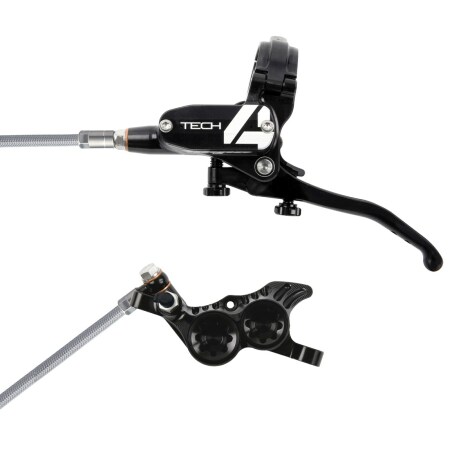 Hope Tech 4 V4 Disc Brake Black / No Rotor / Front / RH / Standard Hose / 1600mm
