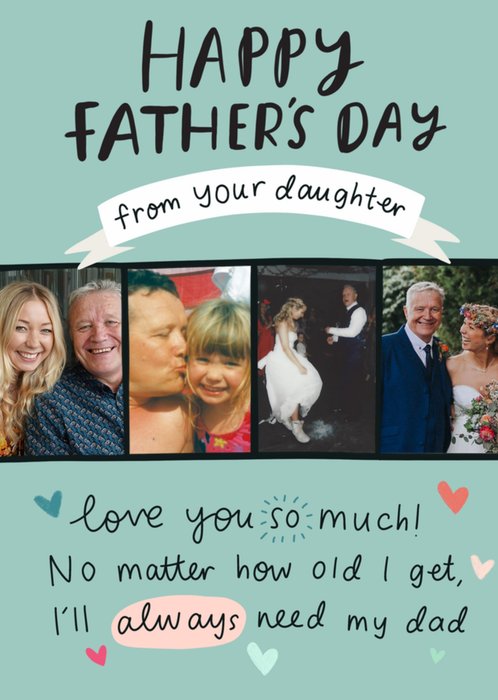From Your Daughter Photo Upload Father's Day Card