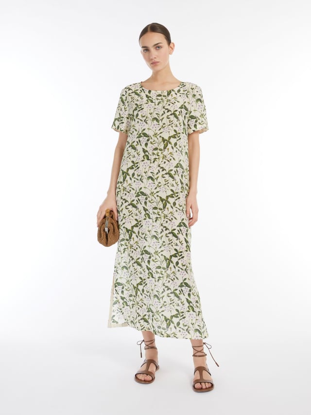 Long printed silk dress - GIUDY