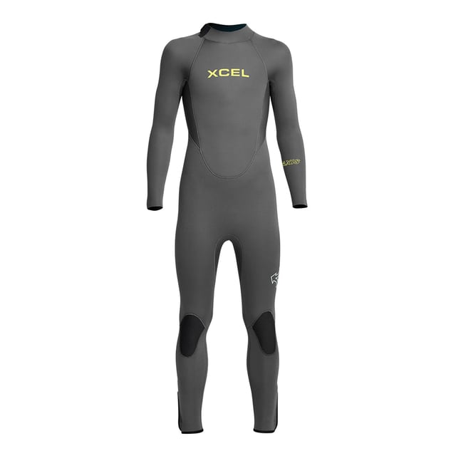 Kids' Axis Back Zip Full Wetsuit 4/3mm - Black/Green Camo
