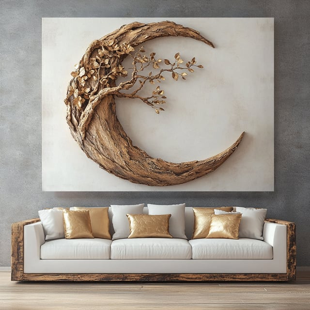 Moon Blossoms V9 – Serene Floral Canvas Wall Art