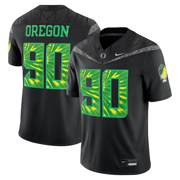 #90 Oregon Ducks Nike Grateful Ducks Game Jersey - Black