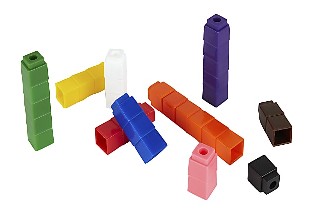 Office Depot® Brand Connecting Blocks, Assorted Colors, Pre-K, Set Of 100 Blocks