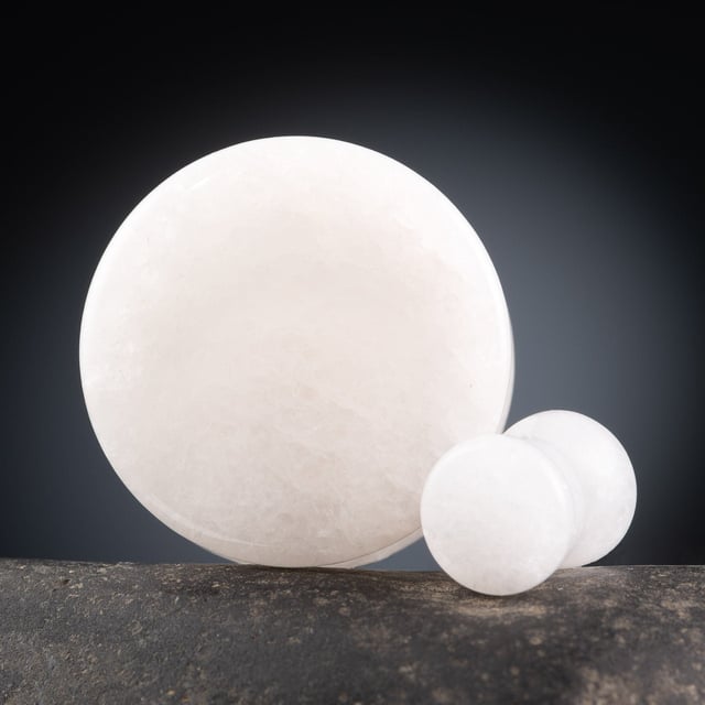 White Jade Double Flare Plugs
