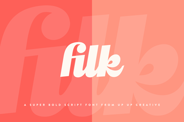 Filk, A Super Bold Script Font