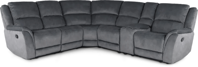 Aspen Steel Gray 6-Piece Reclining Sectional