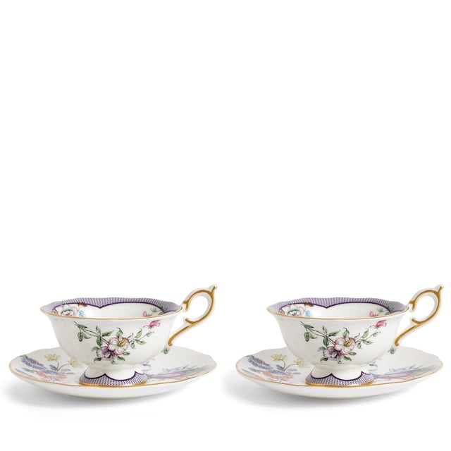Fortune Teacup & Saucer Set Of 2
