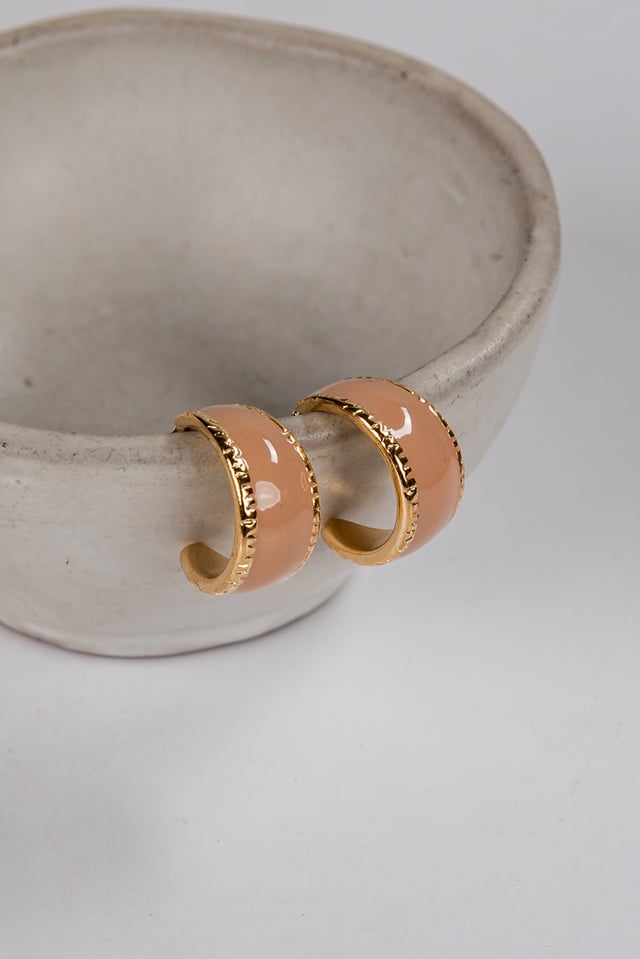 Hadley Blush Mini Hoop Earrings