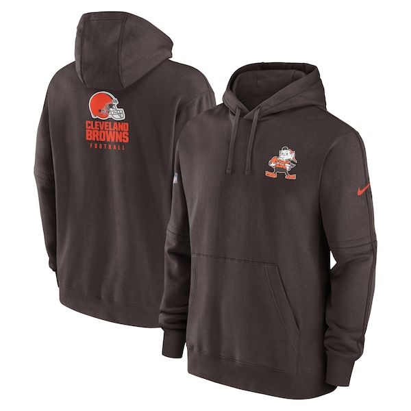 Cleveland Browns Nike Sideline Club Fleece Pullover Hoodie - Brown