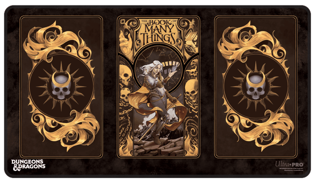 Deck of Many Things Black Stitched Standard Gaming Playmat for Dungeons & Dragons
