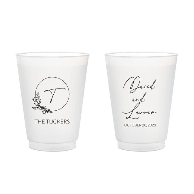 Custom Plastic Cups Wedding Favors (144)