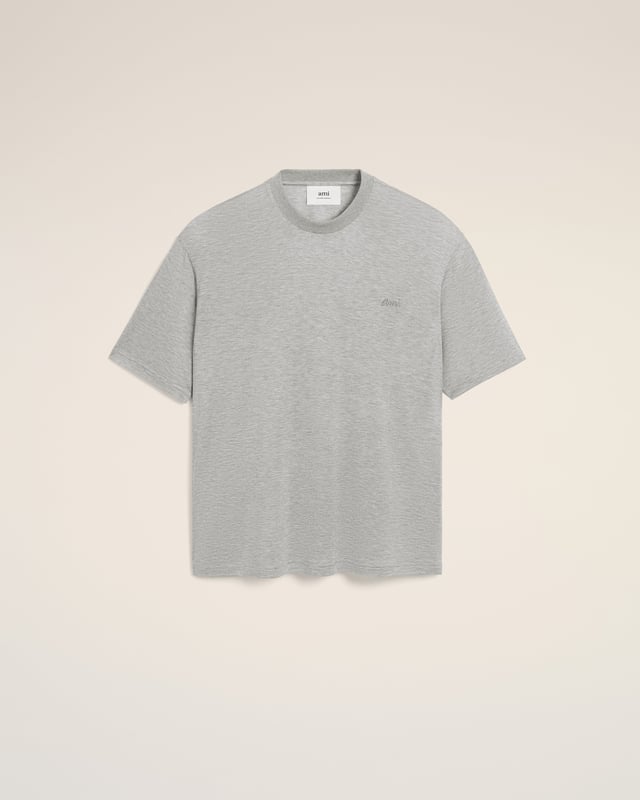 Grey Cotton Short Sleeves T-shirt