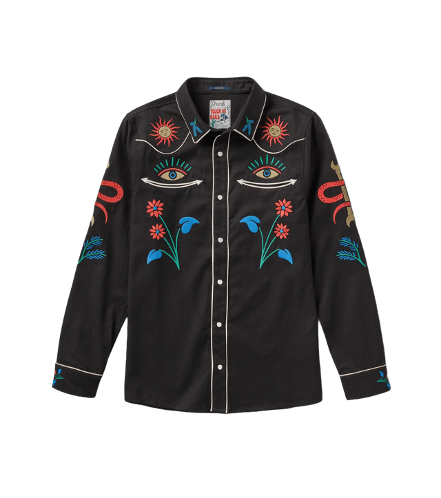 On The Range Long Sleeve Western Shirt - Black