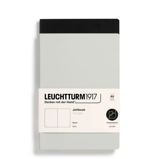 LEUCHTTURM1917 Jottbook Double Pack A5 Light Grey & Black