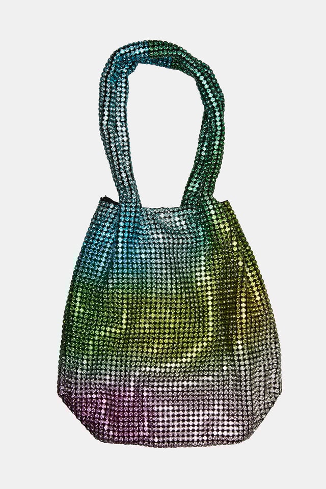 rainbow crystal pouch