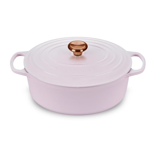 Le Creuset Signature Cast Iron 8-quart Shallot Oval Dutch Oven with Copper Knob