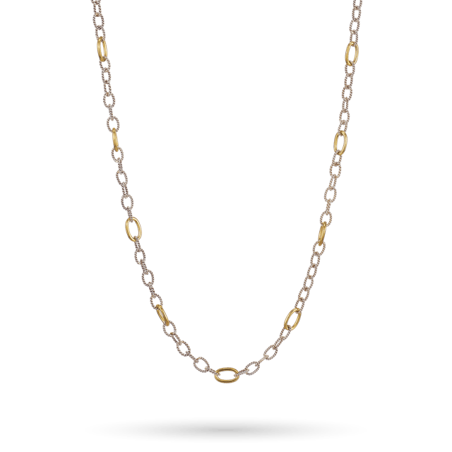 Twisted Link with Brass Rings Chain - 20"