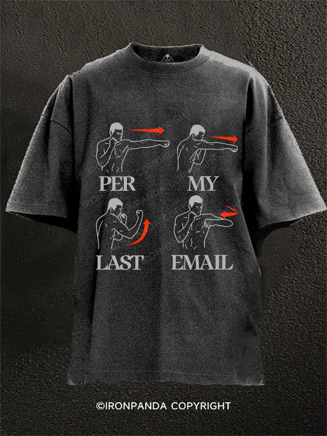 Pre My Last Email Washed Gym T-shirt