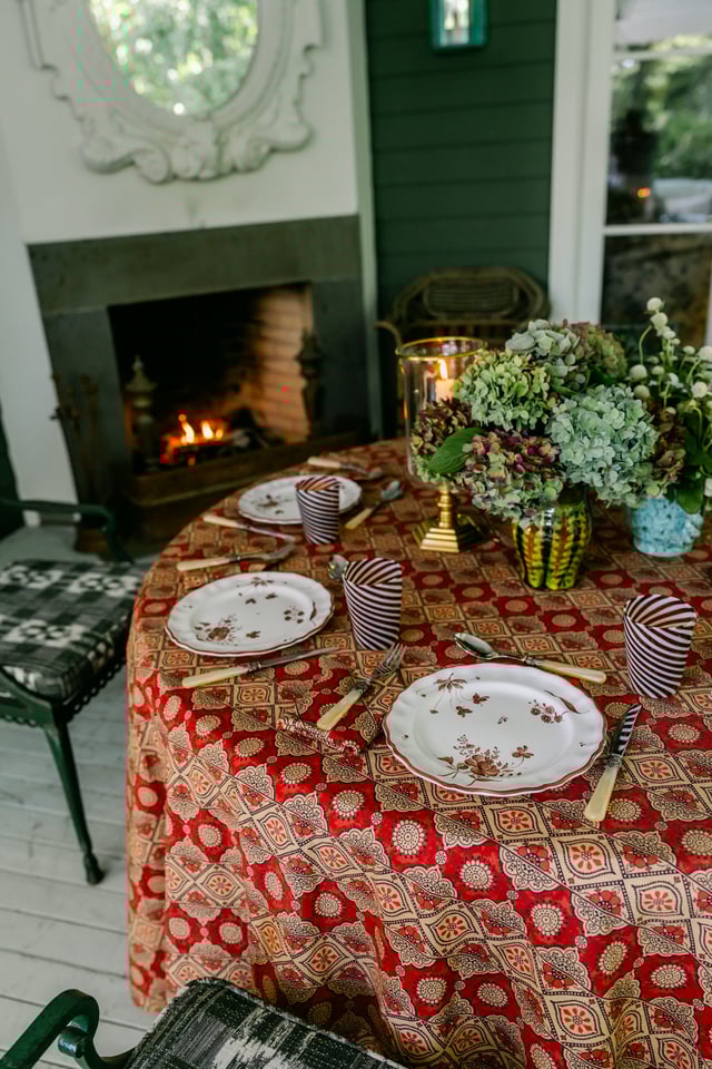 Clay Palazzo Tile Tablecloth