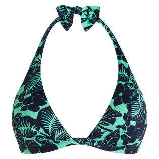 Women Halter Bikini Top Flowers Paradise