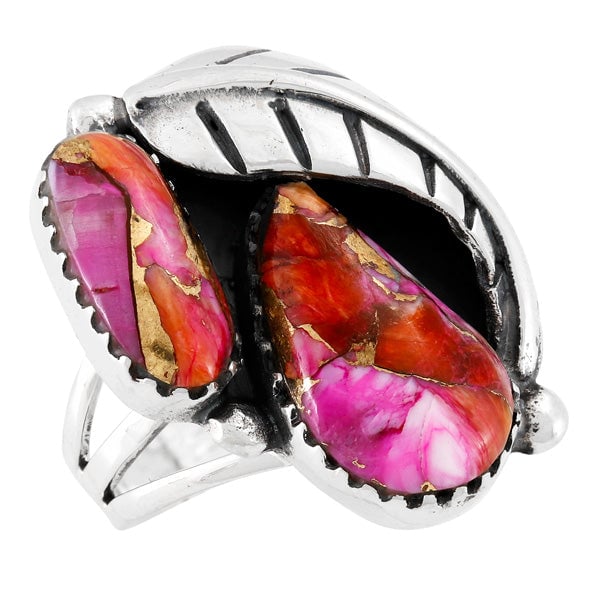 Plum Spiny Ring Sterling Silver R2582-LG-C92 (LARGER style)
