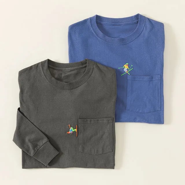 On the Slopes Embroidered Pocket Shirt