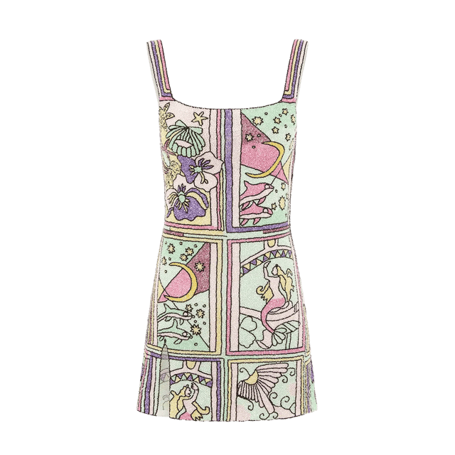 Talia Hand Beaded Multi-Coloured Crystal Party Dress