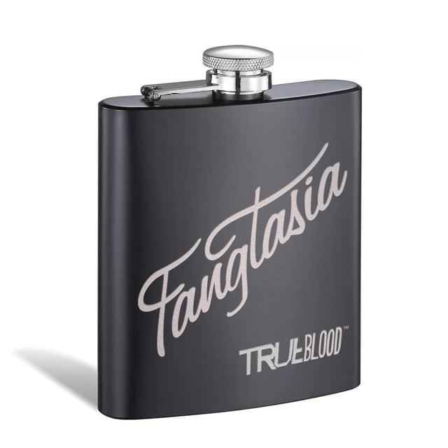 True Blood Fangtasia Laser Engraved Flask