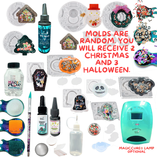 Holiday UV Resin Shaker Class Kit 2.0 - FREE VIRTUAL CLASS SEPT 18 @ 830p EST