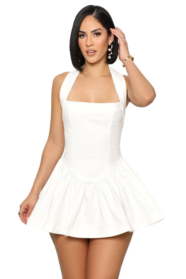Baby Doll Skater Dress (White)- PREORDER, Ships July 11th