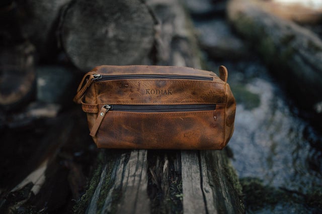 Leather Toiletry Bag