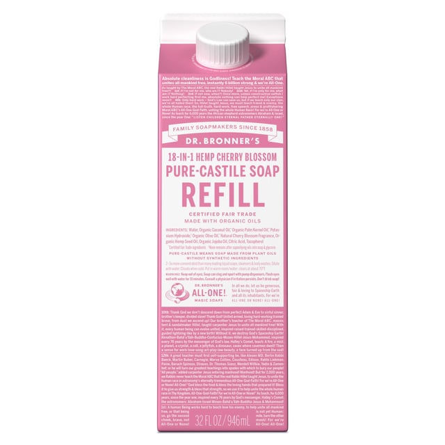 Cherry Blossom - Pure-Castile Liquid Soap Refill