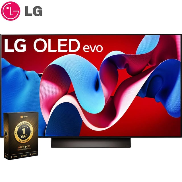 LG 48 Inch Class OLED evo C4 Series Smart TV 4K 2024 Open Box + 1 Year Warranty