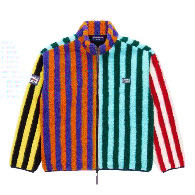 Mixed Stripe Sherpa Fleece